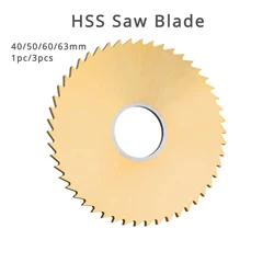 40/50/60/63mm 1pc/3pcs HSS Circular Saw Blade Titanium Coated Cutting Disc Dremel Accessories Drill Mandrel Rotary Tool