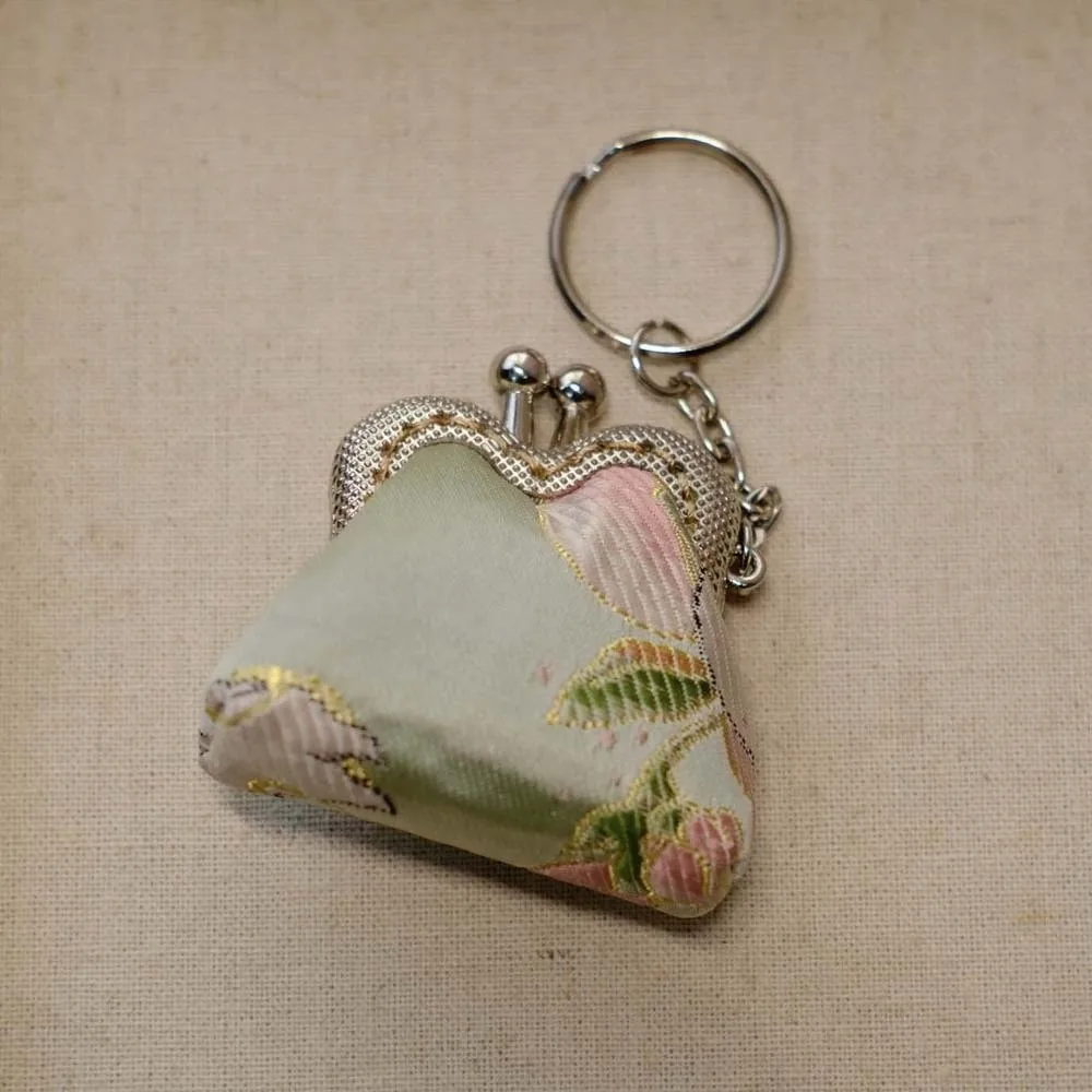Items Bag Embroidered Brocade Coin Purse Small Pocket Anti-lost Cotton Mini Pouch Thickened Portable Key Ring Packet Girls
