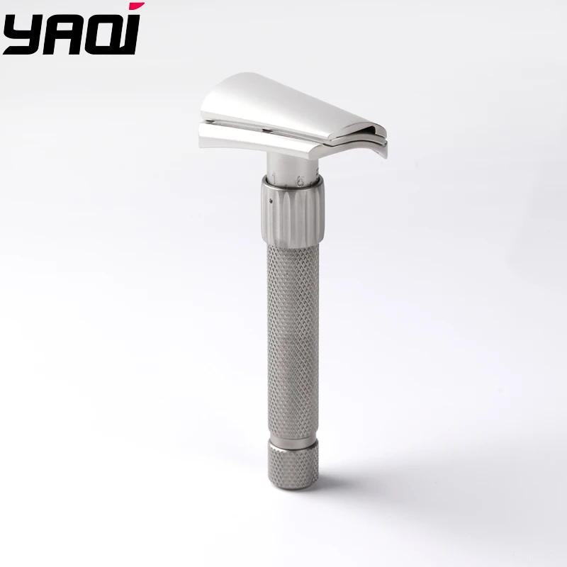 

2026 Yaqi Matte Torqx Adjustable Safety Razor Slant Stainless Steel Classic Shaving Tool for Precision Grooming