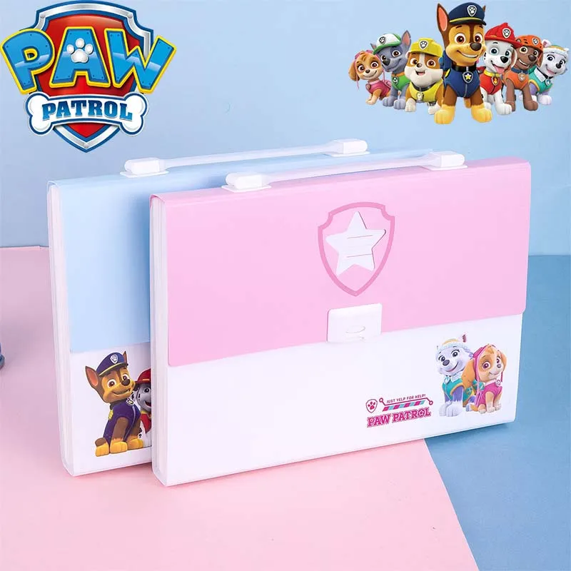 PAW Patrol Cartoon A4 Multi-Layer File Folder Storage Bag Test Paper Desktop Tool School Stationery Office Supplies Gifts new