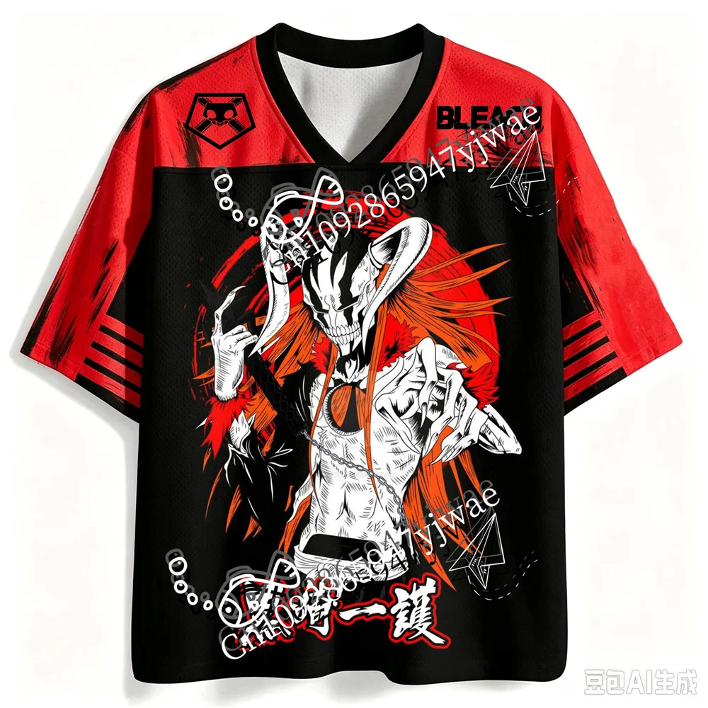 BLEACH:Thousand Year Blood War Ichigo Rukia 3d Graphic Printed Jersey Anime Fan T-Shirt Quick Drying Tee Summer Men'S T-Shirt