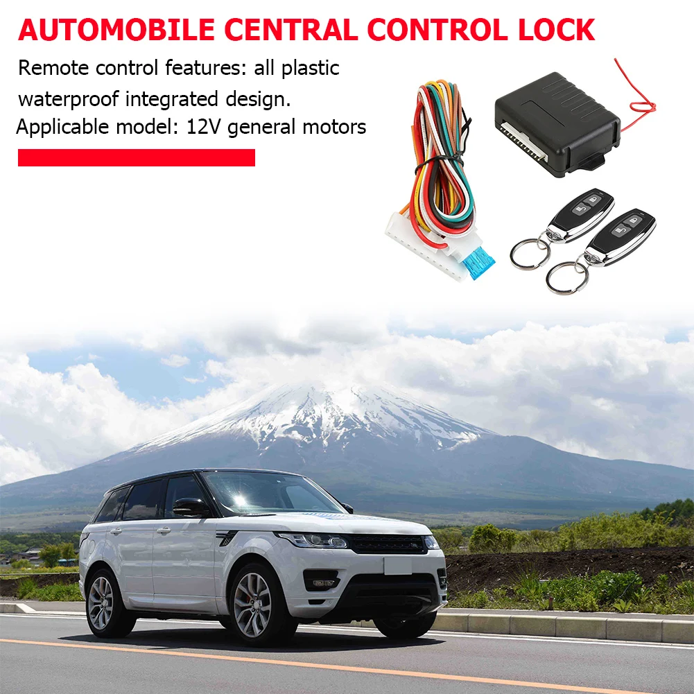 Keychain Central Kit System Button with Remote Control Release Keyless Entry System 433.92MHz Auto Remote Central Locking Kit