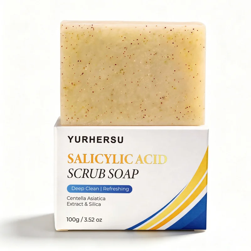 Salicylic Acid Scrub Soap 100g Acne Treatment Deep Pore Cleanser Exfoliating for Oily Skin