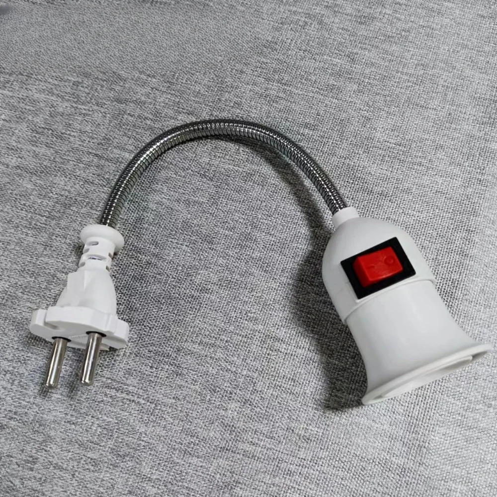 EU Plug E27 Flexible Extension Converter LED Light Lamp Bulb Extend Adapter Socket Wall Socket Lamp Base Holder Screw Socket