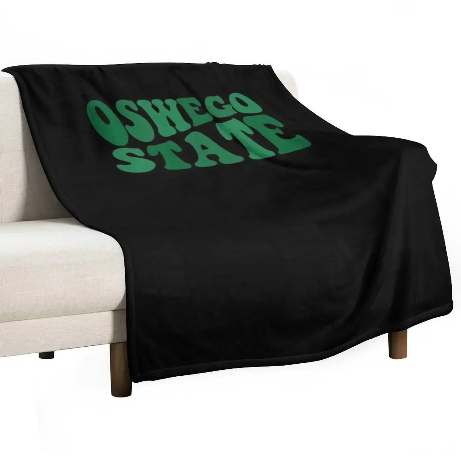suny oswego - warped groovy font Classic T-Shirt Throw Blanket Thin Soft Big Nap Warm Flannels Blankets