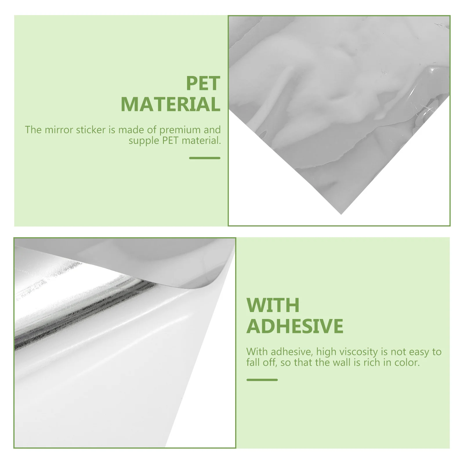 

Premium Waterproof Sticker Pet Self-Adhesive Decal For Bathroom Home Decoration Silver Diy Film Tile Wall Paster Acrylic