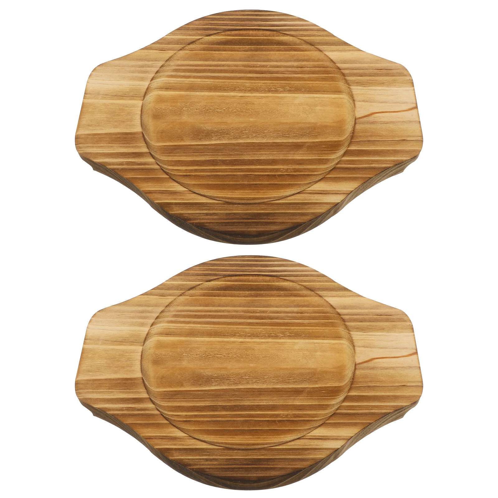 

2pcs Desktop Pot Holders Multi-Function Casserole Mats Sturdy Wear-Resistant Wooden Kitchen Accessories For Soup Pots Reusable