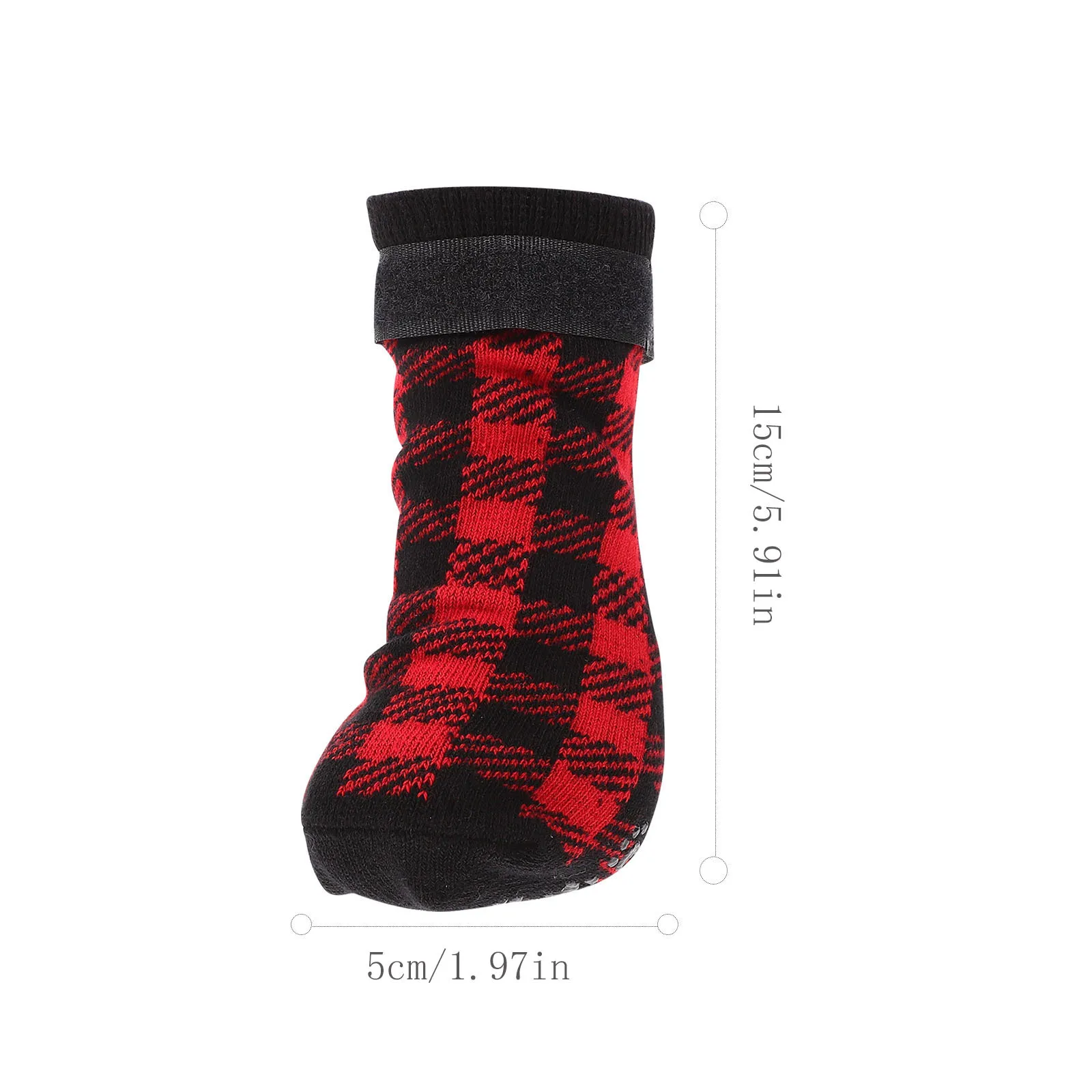 4 قطع من جوارب الحيوانات الأليفة من القطن الفاخر المضاد للانزلاق للكلاب، حماية دافئة للطقس البارد، أحذية الحيوانات الأليفة للكلاب الصغيرة #3