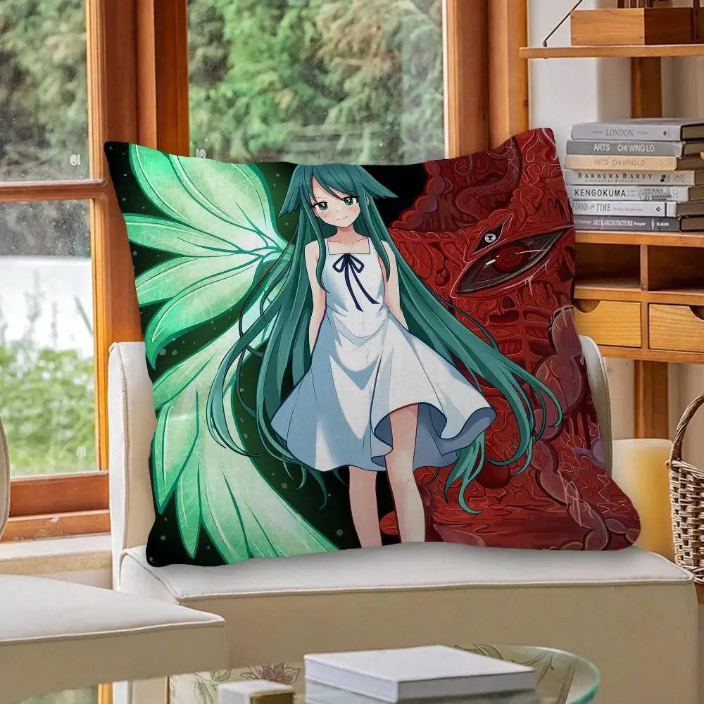 S-Saya No Uta The Song Of Saya Pillow Covers Cartoon Sofa Decorative Home Double-sided Printing Short Plush Cute Cushion Cover