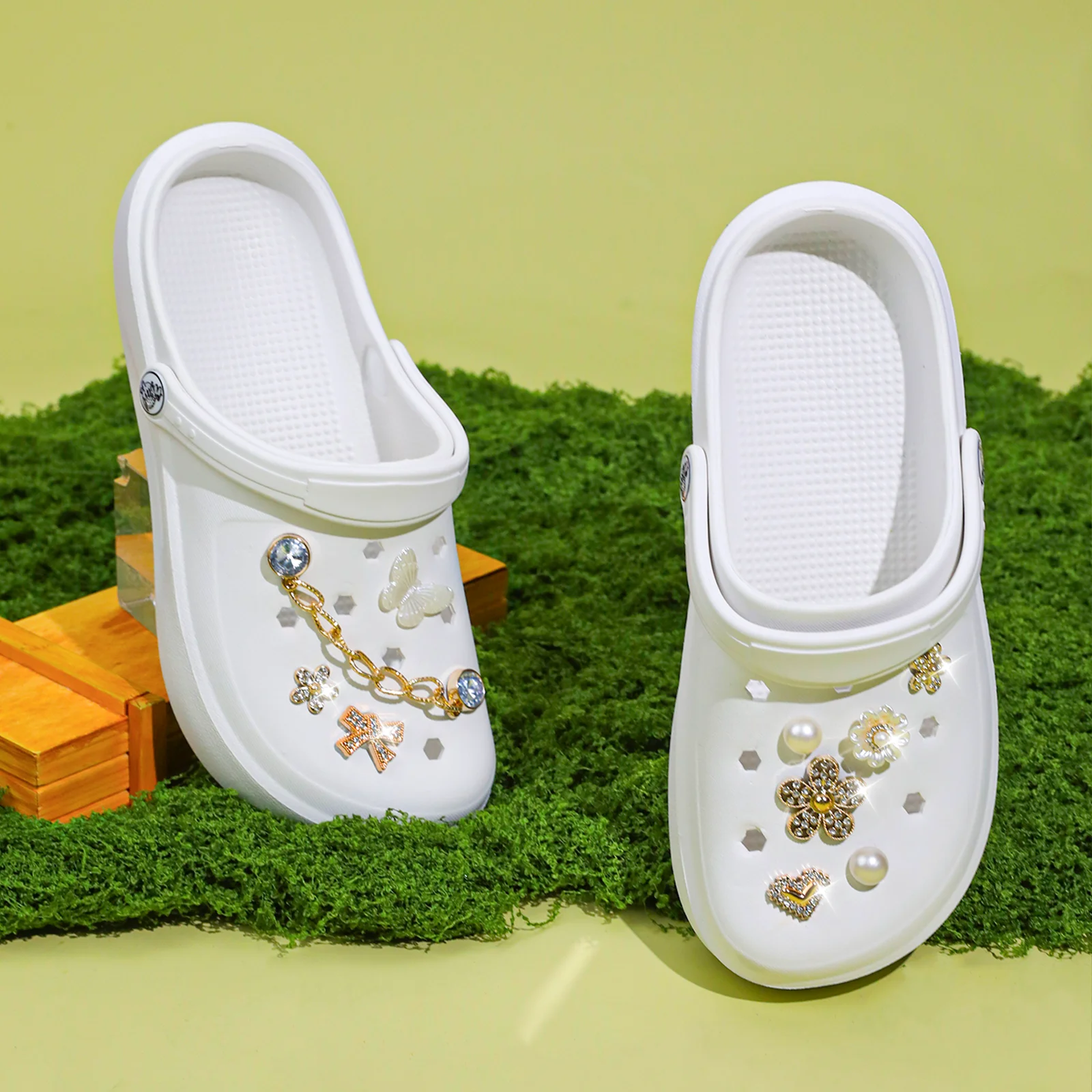 Lässige Clogs und Pantoletten, Leichte EVA-Gartenschuhe, Rutschfeste Sandalen, Atmungsaktive Slip-On-Schuhe für Drinnen und Draußen 666 – Detail 12