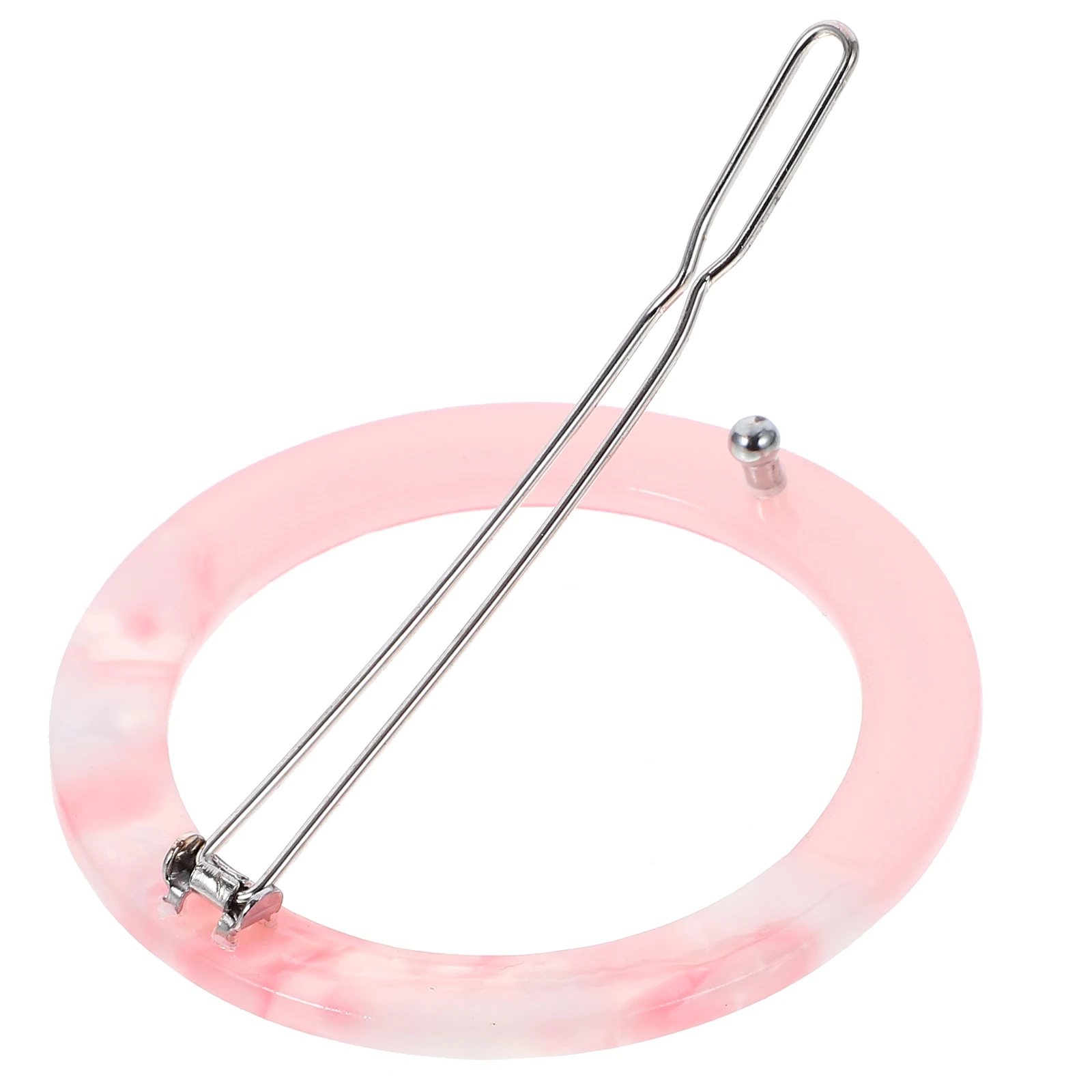 

Fashion Women Bling Resin Hair Clip Hair Clips Geometric Hairpin Clips Hair Styling Accessories(Pink)