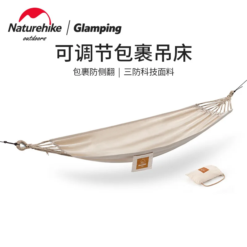 

Naturehike Wrapped Anti-rollover Cotton Canvas Hammock Two Person Outdoor Camping Swing Hanging Chair - Fan