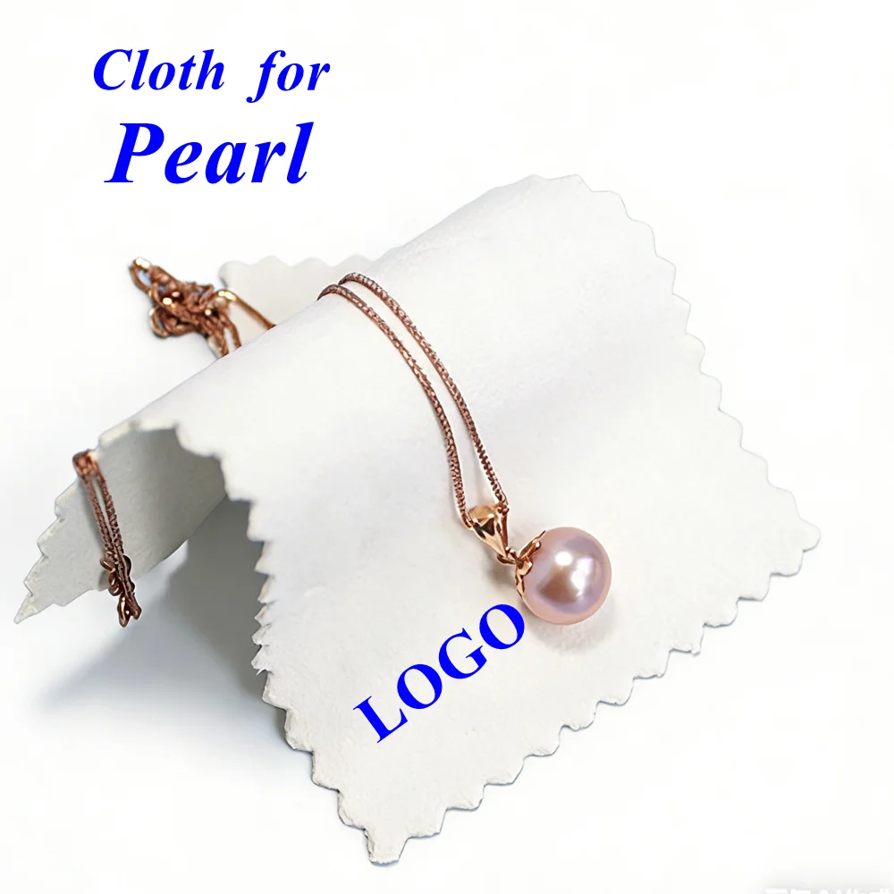 

Custom LOGO Pearl Care Cloth Crystal Polish Cloth for Jewelry Cleaner Suede Deerskin Velvet Microfiber Pakced Individually