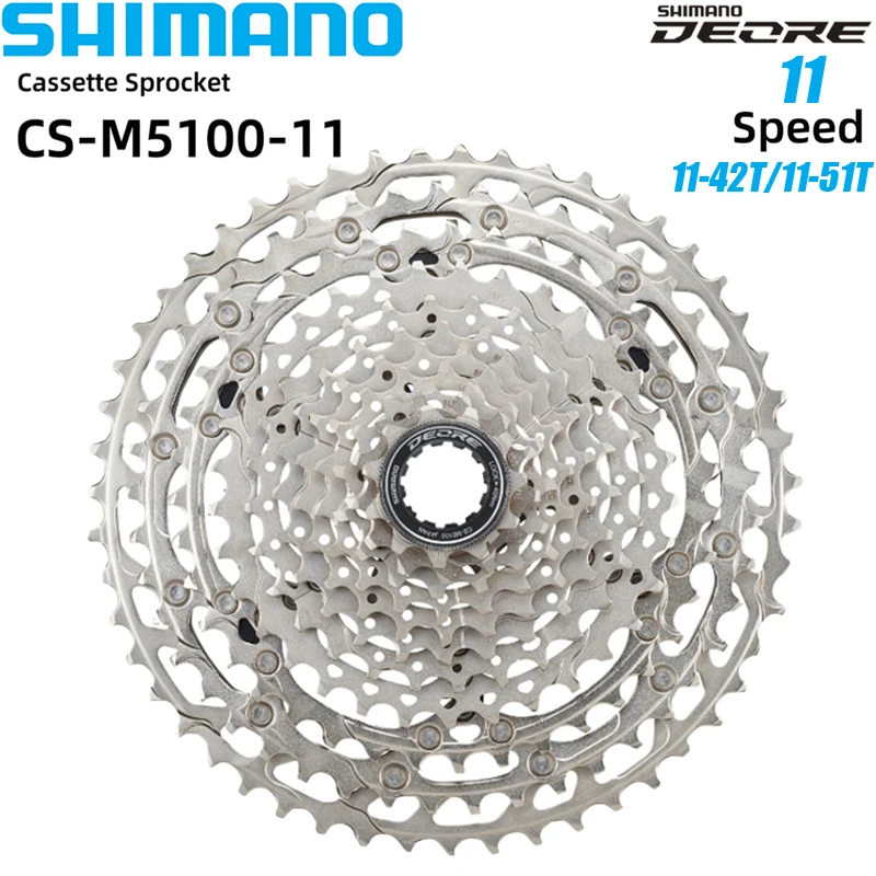 SHIMANO DEORE CS M5100 11 Speed 11-42T 11-51T Cassette HYPERGLIDE For MTB Bike Cassette Sprocket 11V HG Flywheel Original Parts