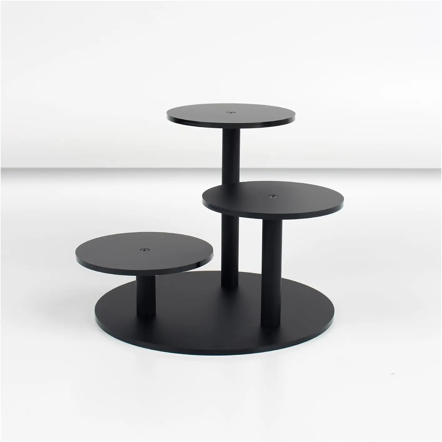 

Матовая акриловая подставка для стола, черная, 3-ярусная, круглая, для фигурок, суккулентов, небольших растений, декор для дома и сада