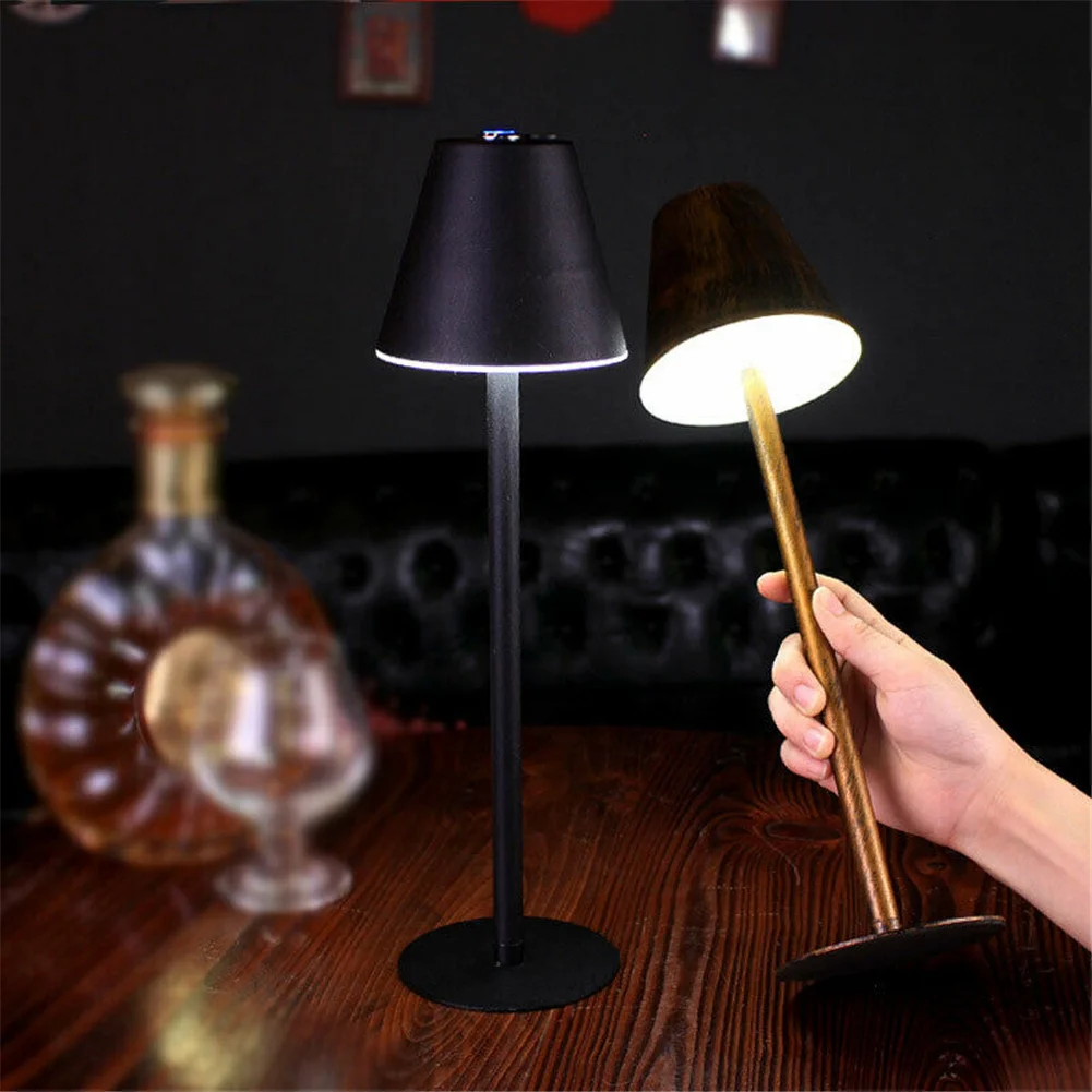 Metal Nordic Style Table Lamp Touch Dimming Eye Protective Bar Living Room Bedroom Wireless Lighting Atmosphere Led Night Light