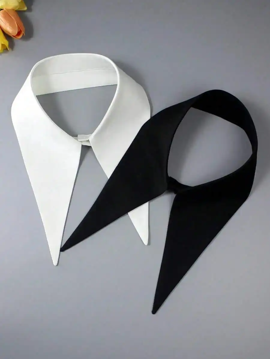 

1pc Women's Detachable Fake Collar, Exaggerated Long Pointed Half Shirt Collar, Elegant Decorative Collar