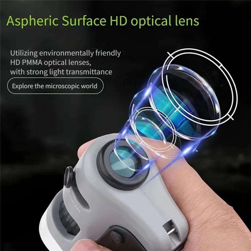 Advanced Pocket Microscope Children's Handheld Microscope Forstudents Toobserve Microorganisms
