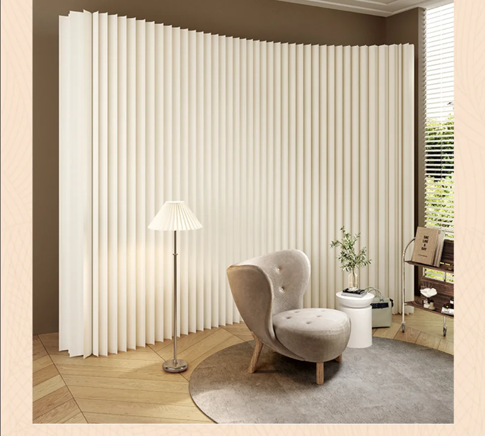 2M Height Creative Home Decor White  Organ Paper Wall Screen Room Dividers Office Partition Removable Folding Baffle