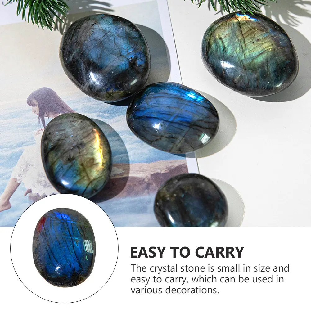 1Pcs Crystal Stone Adornment Natural Moonstone Ornament Home Office Decoration Polishing Stones Hand Grip Crystal Stone