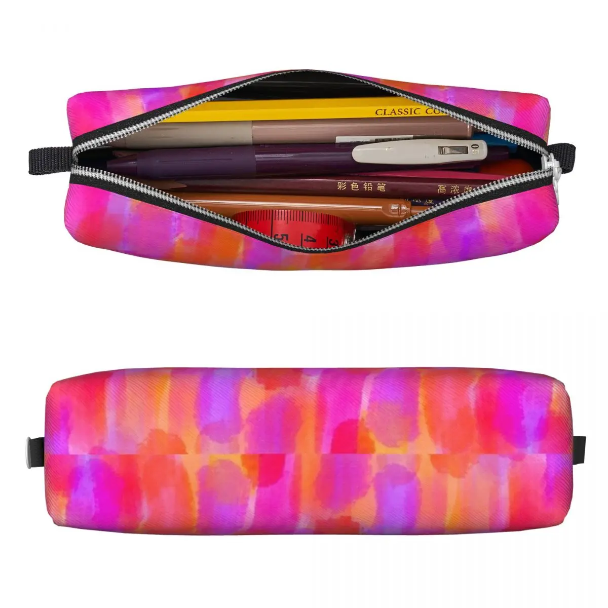 Colourful Abstract Paint Brush Effect Pencil Case New Pen Pencil Bags Girls Boys Large Storage Students School Gifts Pencilcases