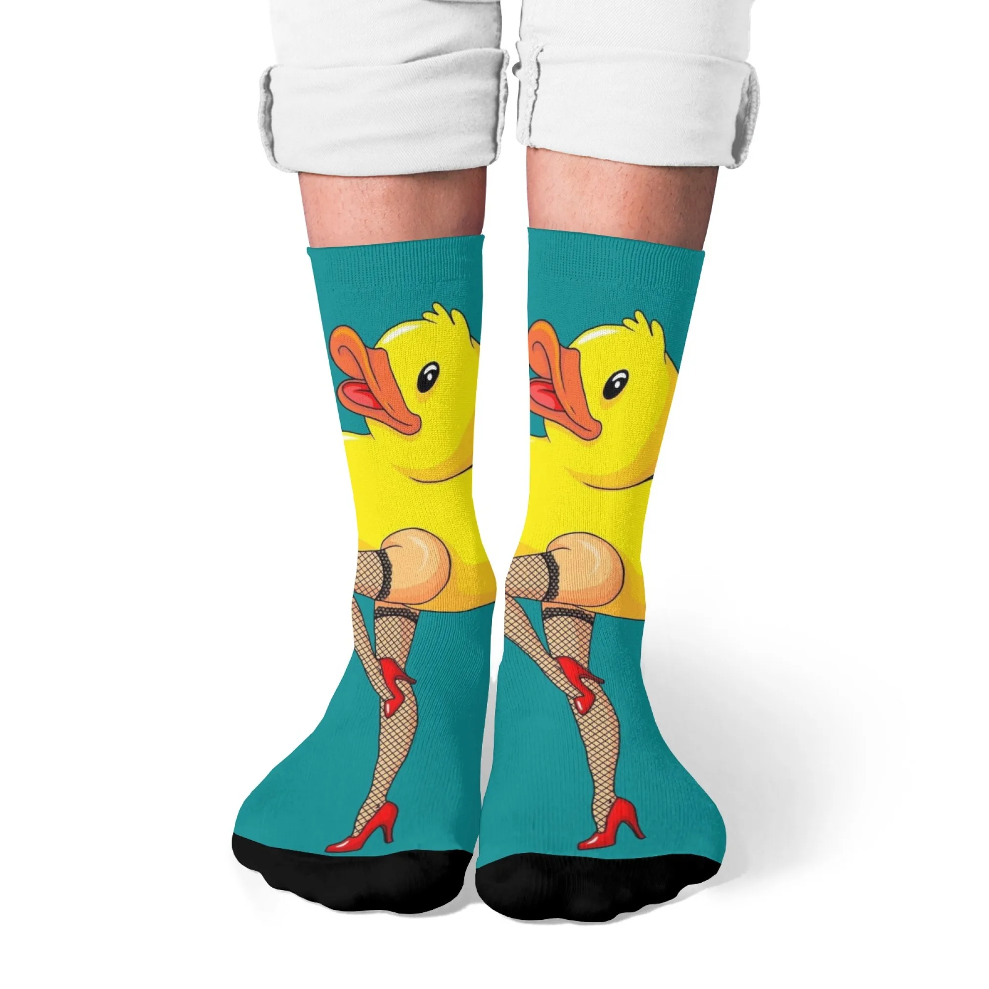 

Сексуальные забавные носки с резиновой уткой в стиле Харадзюку, новинка, счастливые мужские носки, уличные удобные модные повседневные женские носки в стиле хип-хоп