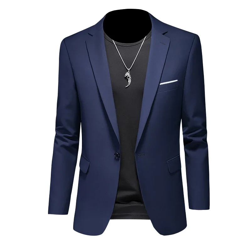 Boutique Fashion Solid Color High-end Brand Casual Business Men\'s Blazer Groom Wedding Gown Blazers for Men Suit Tops Jacke Coat