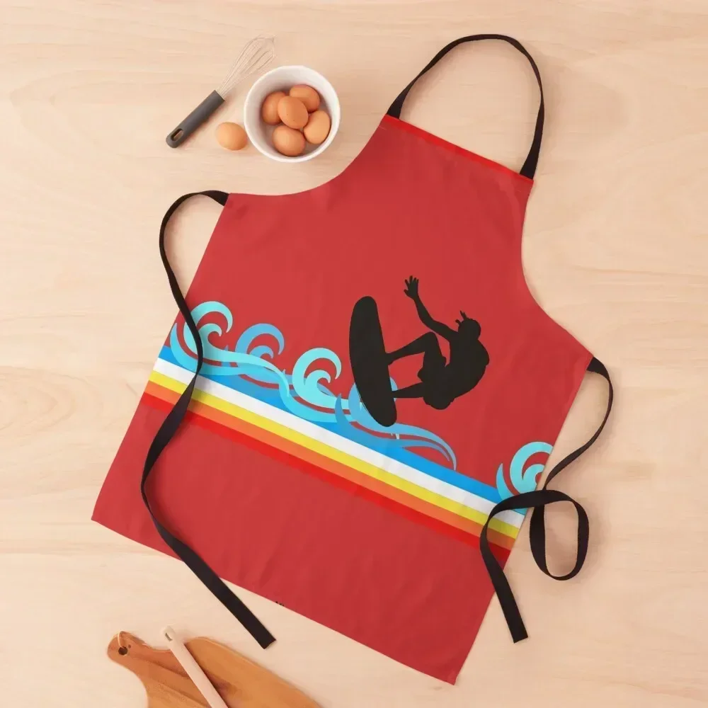 

retro surfing Apron chef for man waterproof for women For Man with personal logo Apron