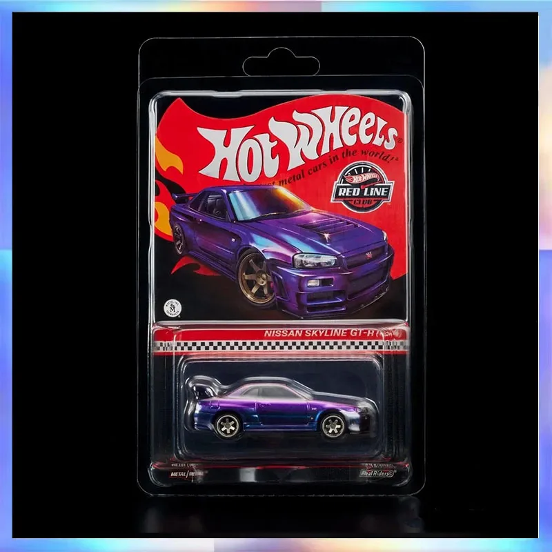 

1/64 Hot Wheels Red Line Diecast Car Model RLC NISSAN SKYLINE GT-R R34 Nismo Collectible Model Room Ornament Boy Toy Gift