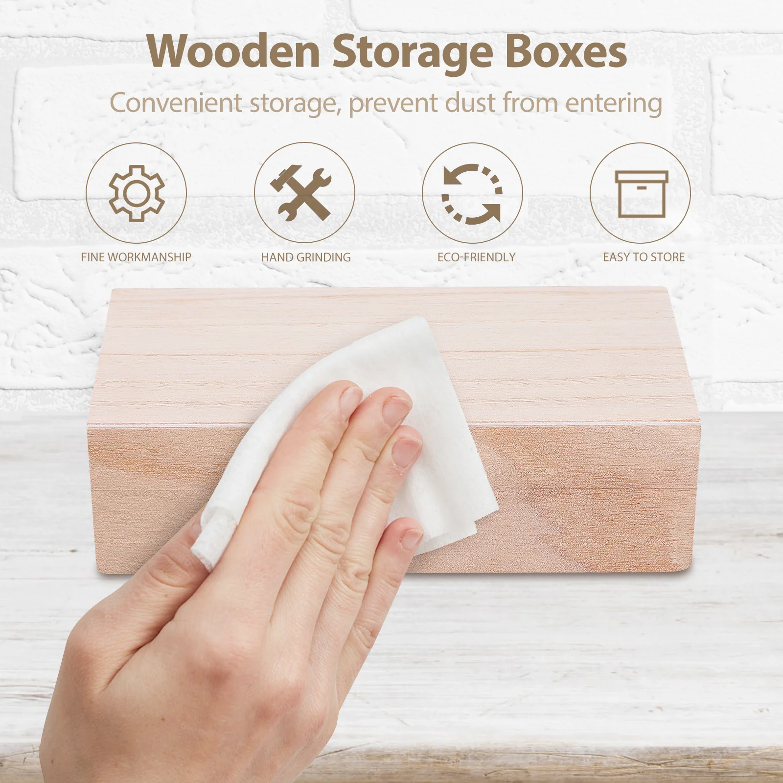 

2pcs Vintage Solid Wood Gift Packaging Box Exquisite Storage For Jewelry Preserved Flower Keepsake Organizer Wooden Craft Case