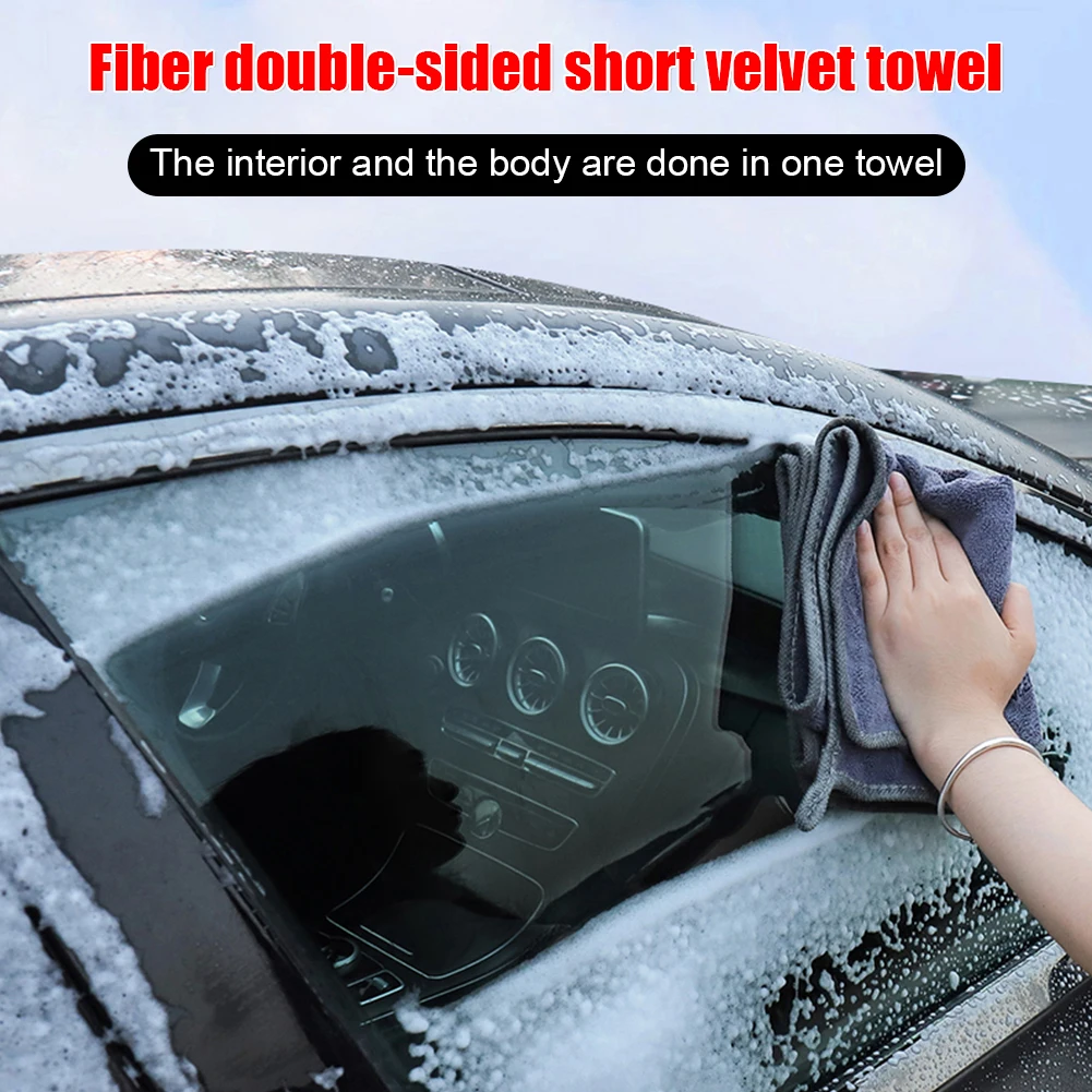 500GSM High Density Microfiber Microfiber Towel Car Wash Accessories Towel Super Absorbent Car Cleaning Cloth Care Products