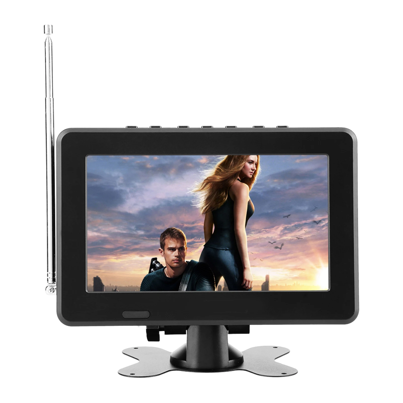 تلفزيون رقمي LEADSTAR ATSC تلفزيون رقمي للسيارة راديو FM 7/10in 1080P ستيريو عالي الحساسية تلفزيون رقمي تلفزيون محمول مع قابس أمريكي