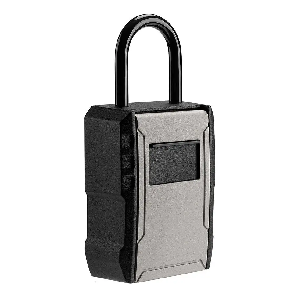 Alloy Key Lock Box Weatherproof Wall Mount Combination Key Storage Box Resettable 4 Digit Anti-Theft Lock Key Safe Box