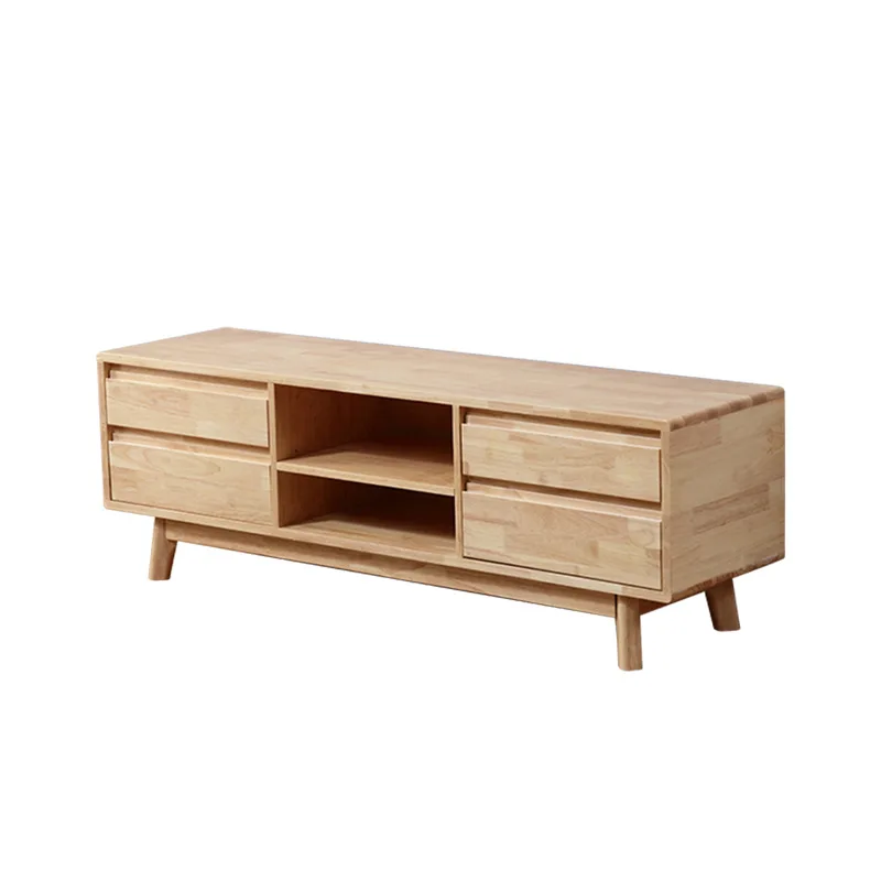 

Nordic solid wood TV cabinet, simple audio-visual small apartment