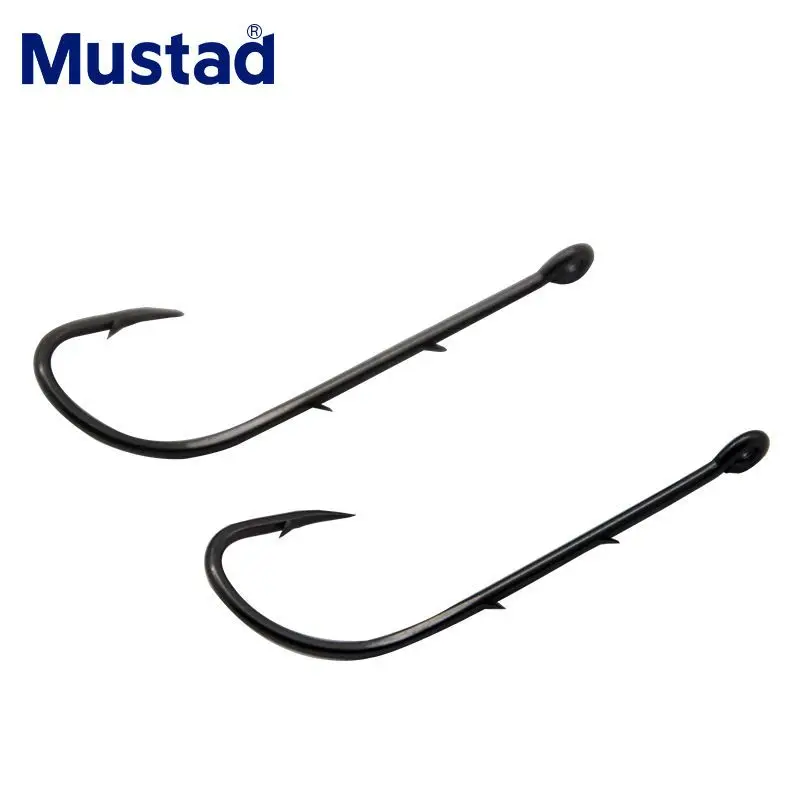 10 packs/lot Mustad hooks for Live bait casting fishing  92647-bn # long double backstab hooks high carbon steel hooks tackles