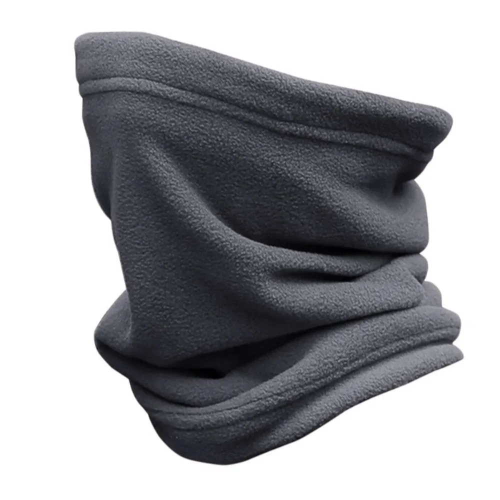 New Adjustable Warm Scarf Polar Fleece Coldproof Fake Collar Solid Color Windproof Neckerchief Outdoor Sports view 2