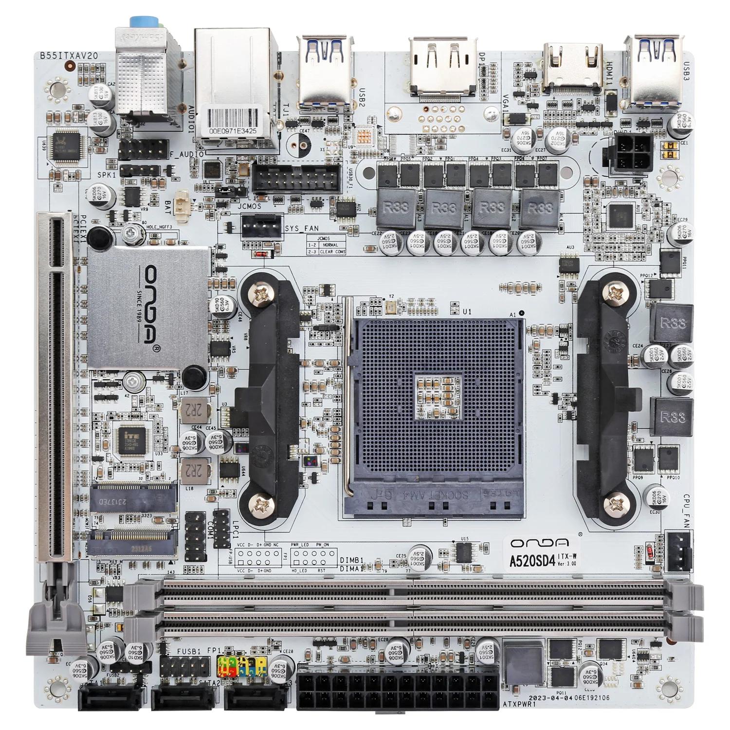 A520 Motherboard Mini-ITX A520SD4-ITX-W AM4 Motherboards for Ryzen 3000 4000 5000 Series Processors DDR4 PC Gaming A520M