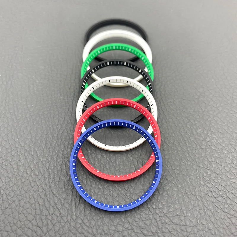 Mod 31.4*27.5mm Hard Plastic SKX007 5 SRPD Samurai Watch Chapter Ring Fits NH35 NH36 Automatic Movement Watch Case Replace Parts