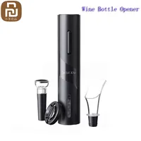 Youpin Circle Joy Black Samurai Electric Bottle Wine Opener Set stopper Decanter Automatic Corkscrew Red Wine Kitchen