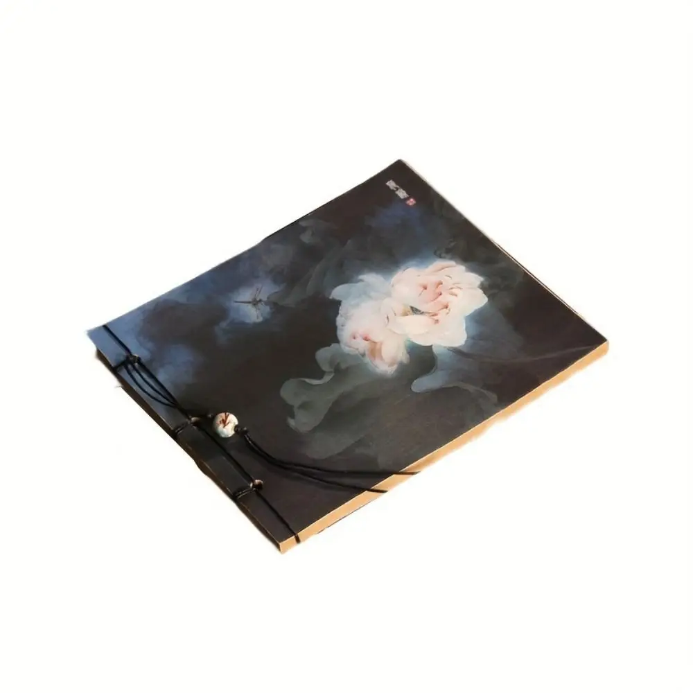 Estilo antigo estilo antigo sketchbook lotus borla linha pacote vintage linha-bound sketchbook artesanal fio-bound