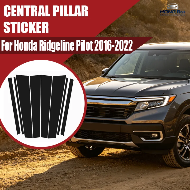 

For Honda Ridgeline Pilot 2016-2022 2017 2018 2019 2020 Carbon Fiber Window Door Column Deal B C Pillar Post Cover Trim Sticker