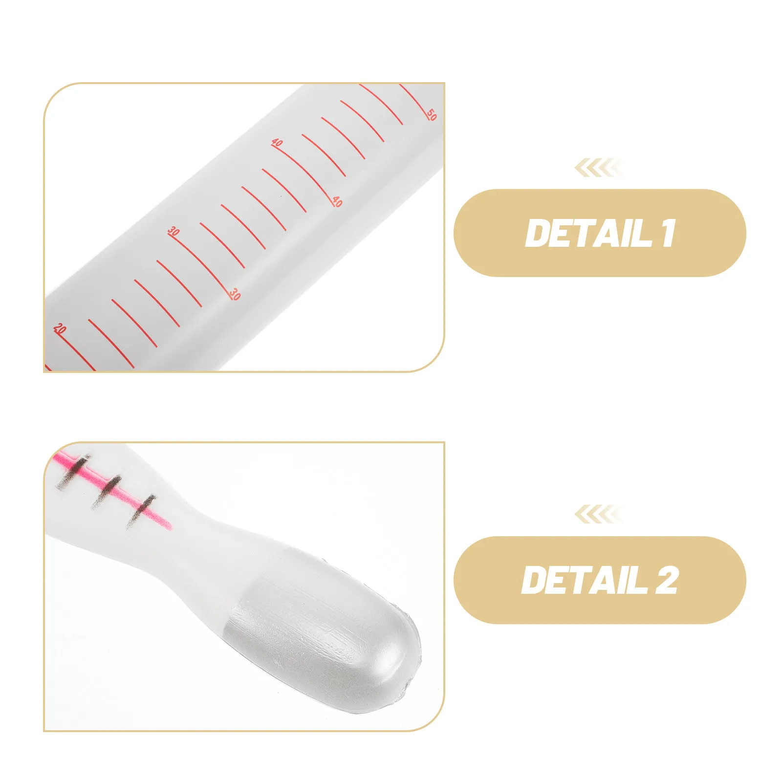 Halloween Party Christmas Costume Design Event Decor Prop 2PCS Jumbo Fake Thermometer Large Plastic Simulation Doctor Nurse