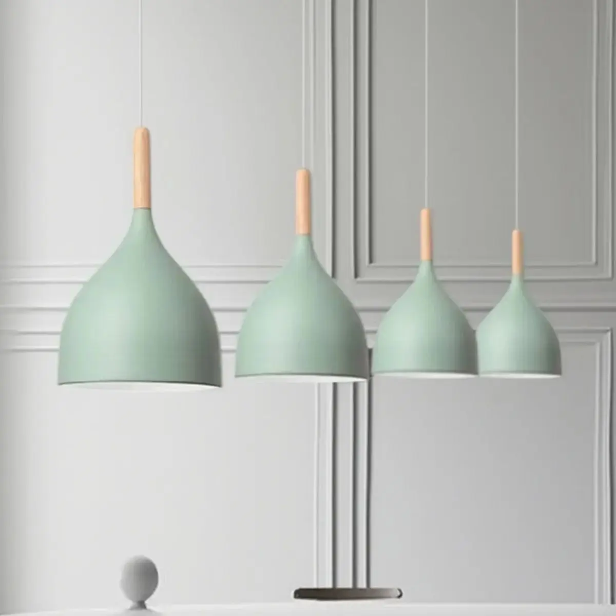Modern Macaroon Pendant Lights Aluminum Suspension Hanging Lamp for Bedroom Bedside Dining Room Kitchen Cafe Island Decor
