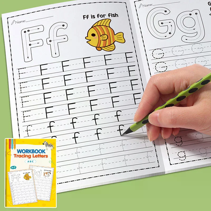 26 Alphabet Practicing Uppercase And Lowercase Letters English Coloring Book Pen Control Training Handwriting Practice Book