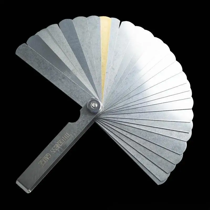 Stainless Steel Feeler Gauge 17 Precision Blades Clear Marked Gap Measuring Tool for Guitar Setup Luthier Repair