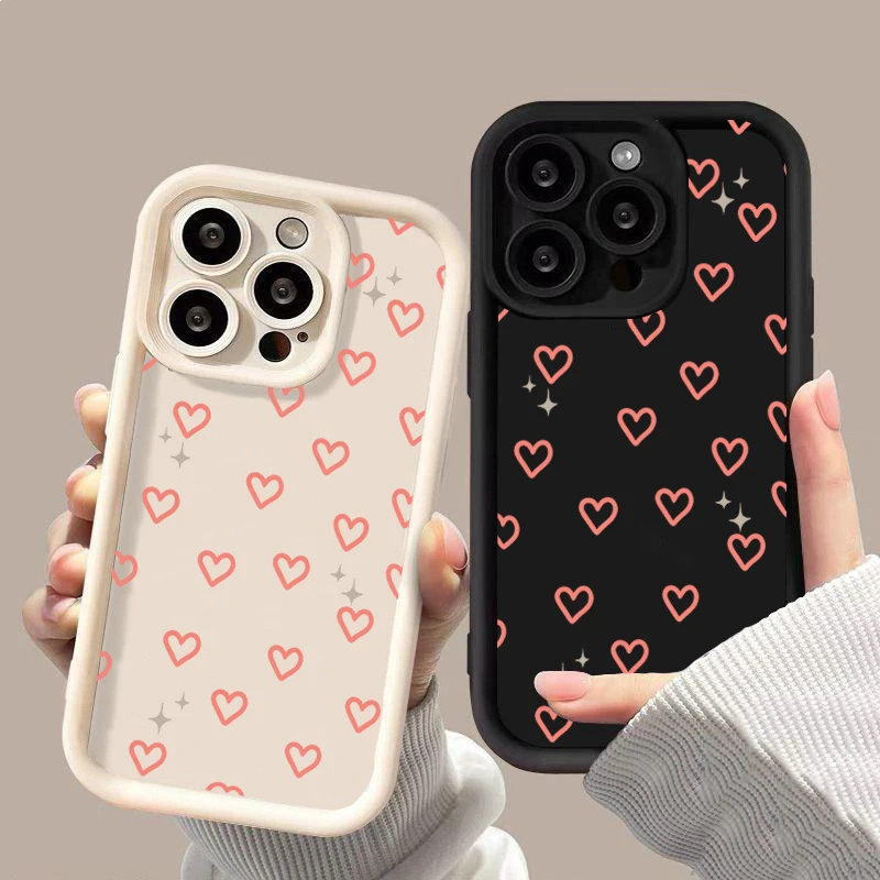 Cute Heart Star Shockproof Phone Case for Samsung Galaxy S26 S25 Plus S24 Ultra A16 A36 A56 A53 A35 A55 5G S23 FE S22 S21 Cover