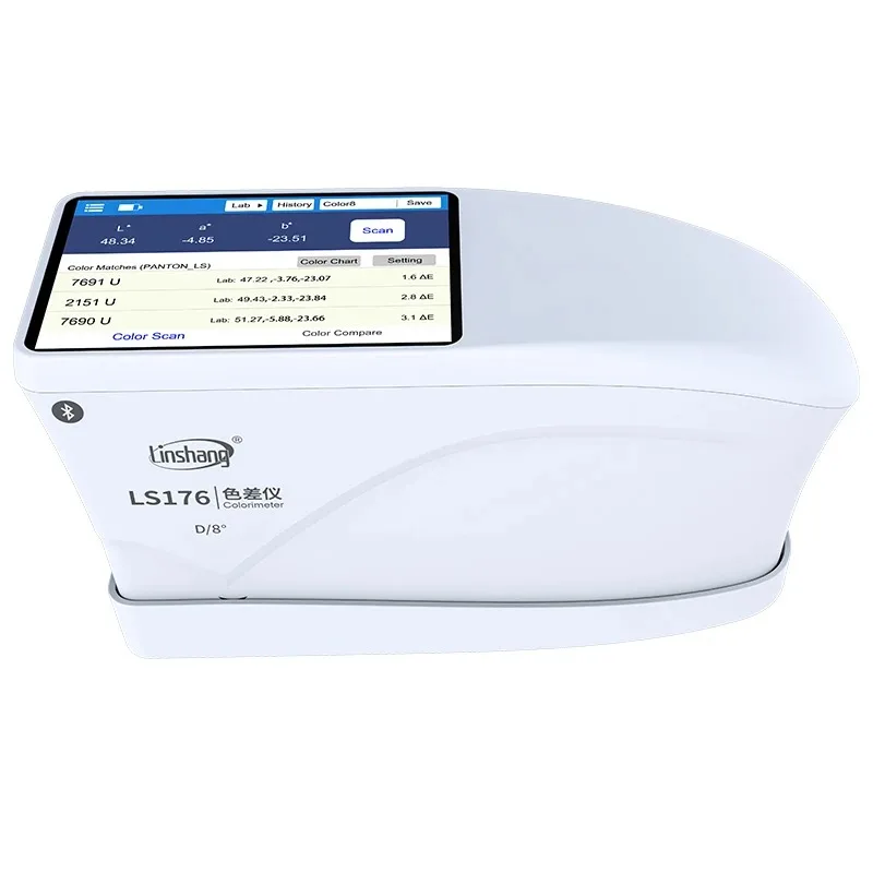 Colorimeters LS176 D/8° Spectrophotometers High Accuracy Whiteness and Yellowness Spectral Reflectance Curves APP Software