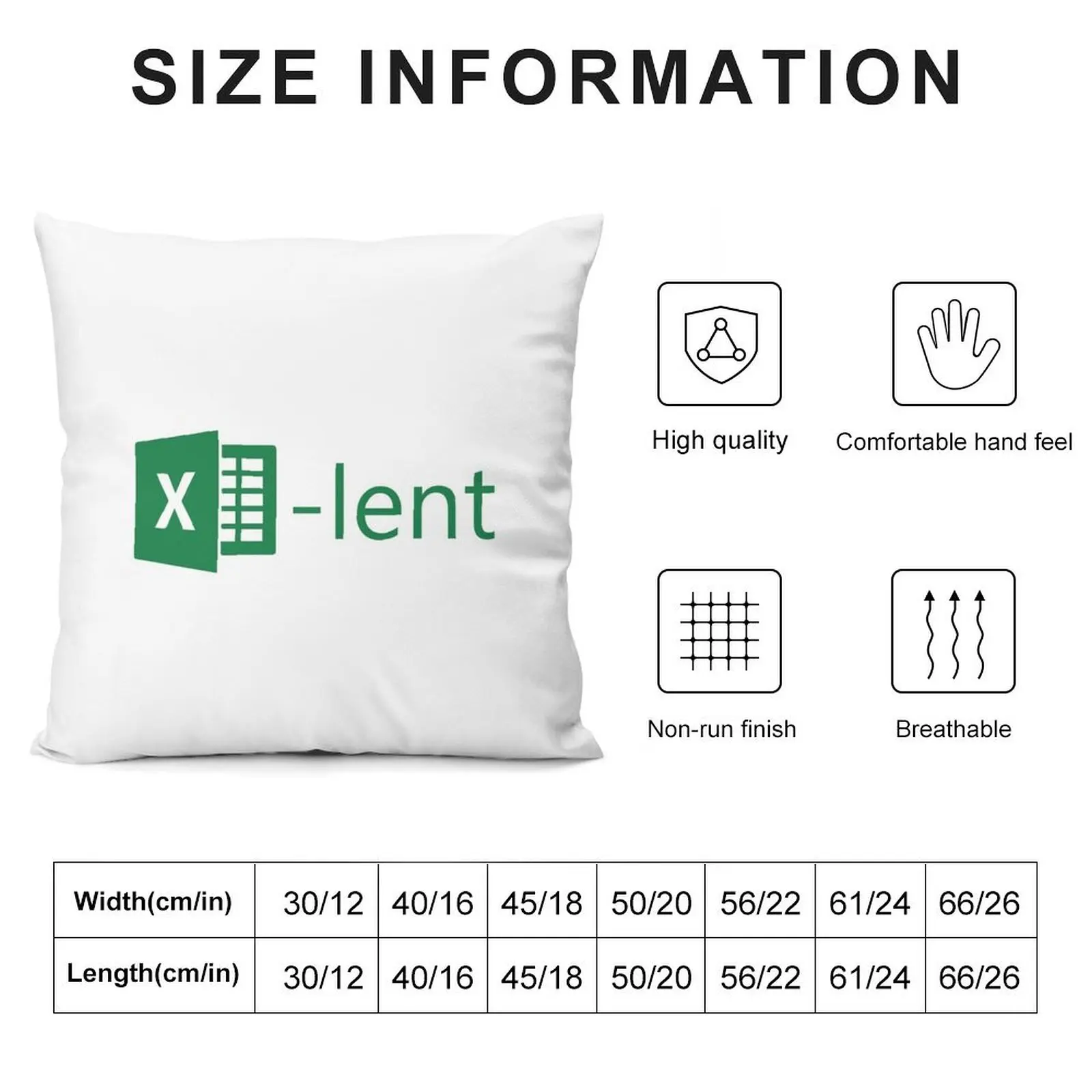 Excel-lent Throw Pillow Decorative Cushion Custom Cushion pillow