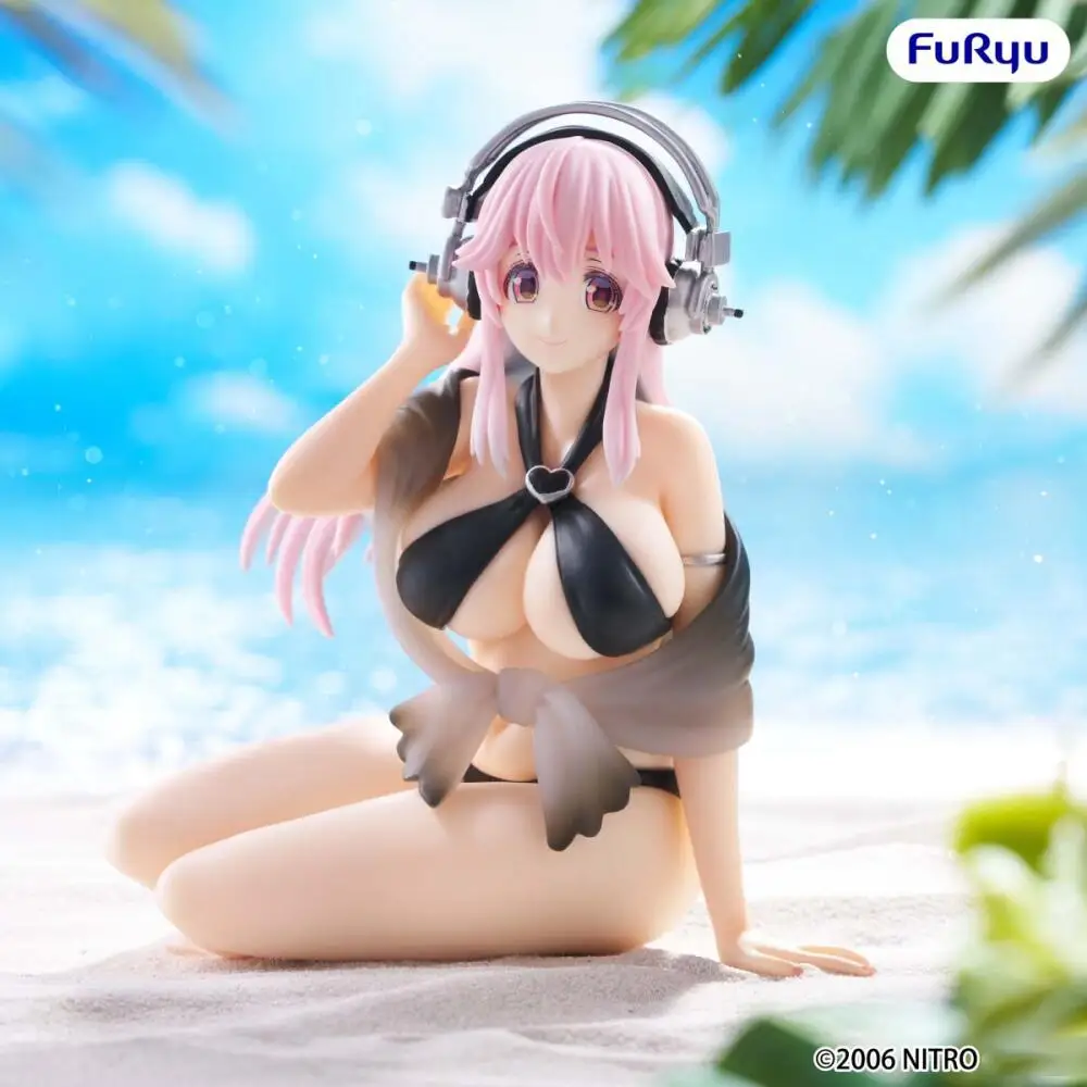 Official Genuine In Stock Furyu Bicute Bunnies Figure Super Sonico Black Bikini Figure Anime Model Boxed Toy view 5