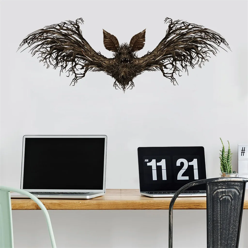 Halloween Horror Bat Wall Stickers Mobile Creative Wall Affixed With Decorative Wall Window Decoration Party Wall Decals